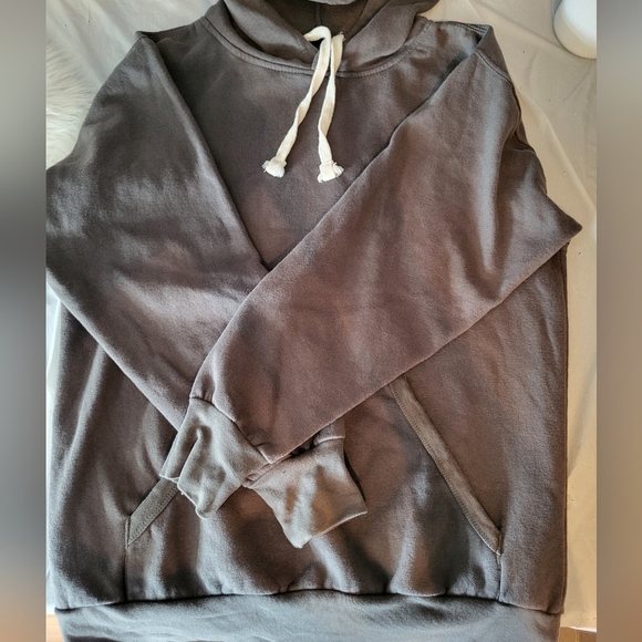 MV Sport Gray Hoodie with White Accents, Size Medium - Picture 3 of 5